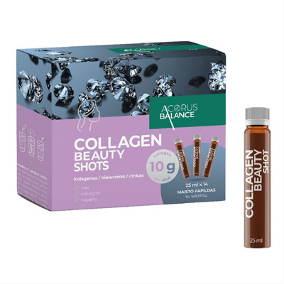 ACORUS BALANCE COLLAGEN BEAUTY SHOTS, skystis, 25 ml, 14 vnt. paveikslėlis