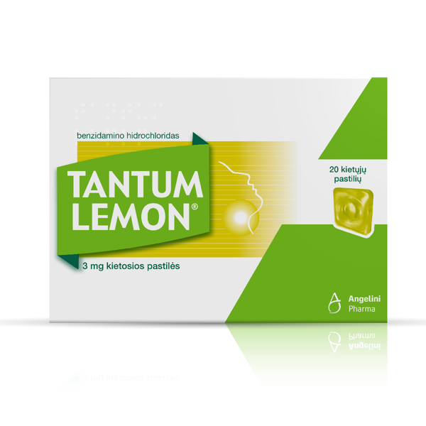 TANTUM LEMON, 3 mg, 20 pastilių paveikslėlis