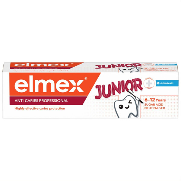 ELMEX ANTI CARIES PROFESSIONAL JUNIOR, dantų pasta, 6-12m., 75ml paveikslėlis