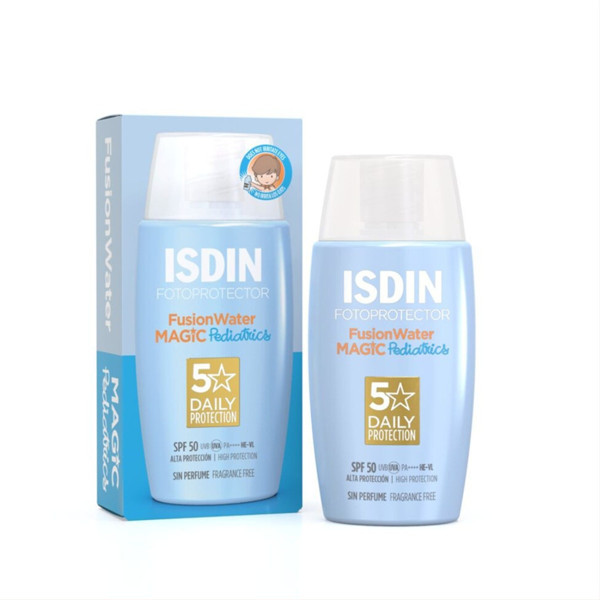 ISDIN FUSION WATER MAGIC PEDIATRICS, apsauginė emulsija vaikams ir kūdikiams , SPF50, 50ml paveikslėlis