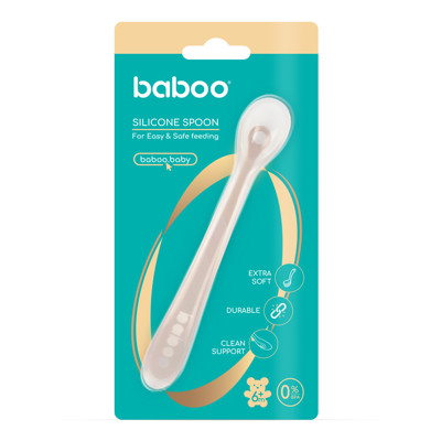 BABOO® silikoninis šaukštelis, Au Naturale, 6+ Mėn