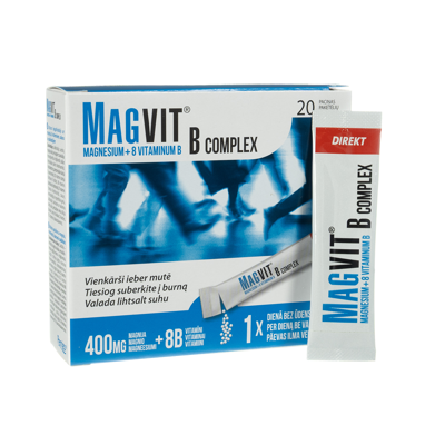MAGVIT B COMPLEX, tirpios granulės burnoje, 20 vnt.  paveikslėlis