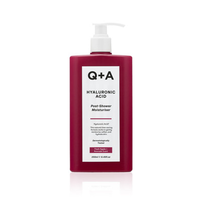 Q+A HYALURONIC ACID POST-SHOWER MOISTURIZER, drėkinamasis kūno kremas su hialurono rūgštimi, 250ml