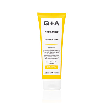 Q+A CERAMIDE SHOWER CREAM, kreminis kūno prausiklis su keramidais, 250ml