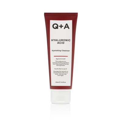 Q+A HYALURONIC ACID HYDRATING CLEANSER, drėkinamasis veido prausiklis su hialuronu, 125ml