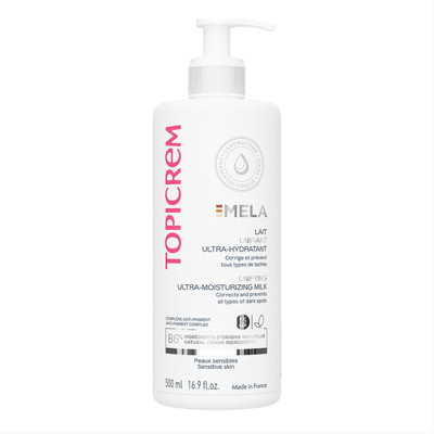 TOPICREM MELA, drėkinamasis, apsauginis kūno losjonas, SPF15, 500ml paveikslėlis