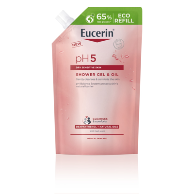 EUCERIN PH5, dušo gelis ir aliejus, papildymas, 400ml paveikslėlis