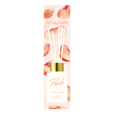 ACAPPELLA namų kvapas su lazdelėmis, Peach, 120 ml