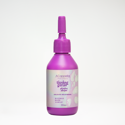 ACappella TIESIOG GERAS plaukų aliejus, DELICATE HELIOTROPE, 35 ml