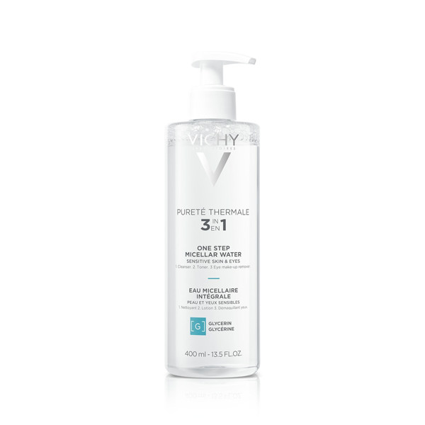 VICHY PURETE THERMALE, trys viename micelinis vanduo jautriai odai ir akims, 400 ml paveikslėlis