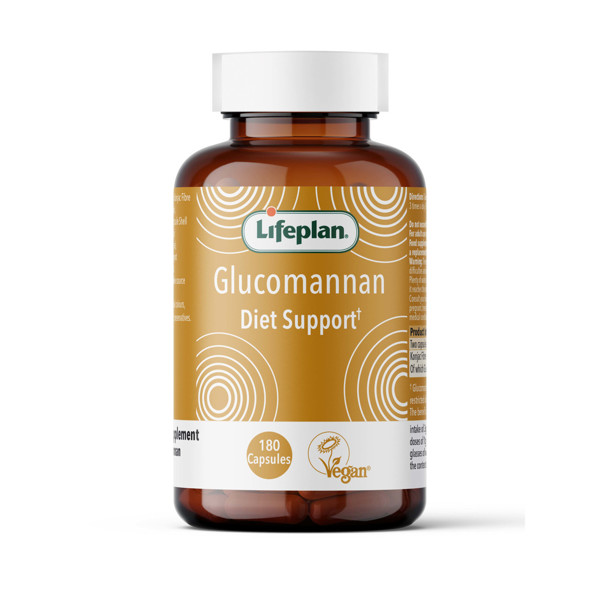 LIFEPLAN GLUCOMANANN DIET SUPPORT, gliukomananas, 180 kapsulių