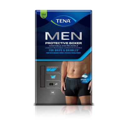 TENA MEN PROTECTIVE BOXER BLACK M, apsauginės kelnaitės, 1 vnt.  paveikslėlis