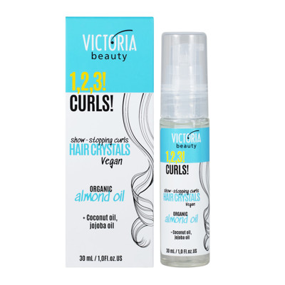 Victoria Beauty 1,2,3! Curls! Blizgesio plaukams suteikiantis serumas garbanotiems plaukams, 30ml