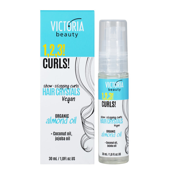 Victoria Beauty 1,2,3! Curls! Blizgesio plaukams suteikiantis serumas garbanotiems plaukams, 30ml