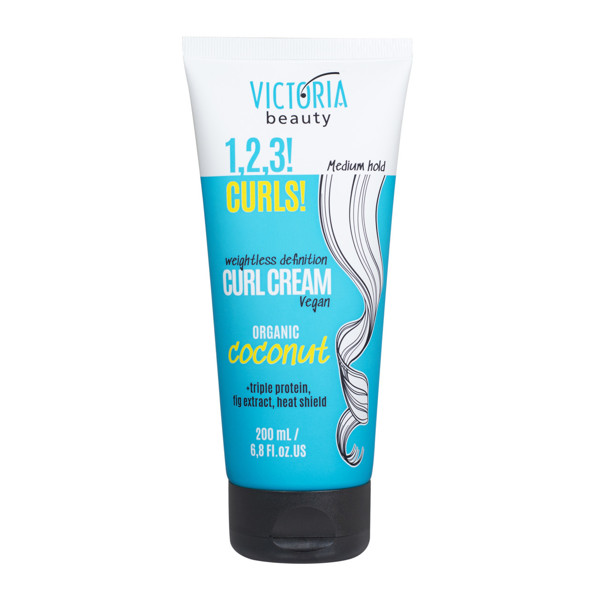 Victoria Beauty 1,2,3! Curls! Nenuplaunamas kremas garbanotiems plaukams, 200ml