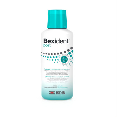 ISDIN BEXIDENT POST, burnos skalavimo skystis su 0,2 proc. chlorheksidinu, 250ml paveikslėlis