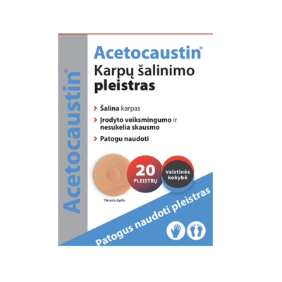 ACETOCAUSTIN, karpų šalinimo pleistras, 20vnt. paveikslėlis
