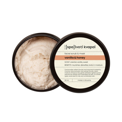 Spalvoti Kvapai Veido šveitiklis-kaukė Vanilla & Honey, 50 ml