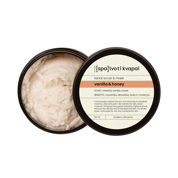 Spalvoti Kvapai Veido šveitiklis-kaukė Vanilla & Honey, 50 ml