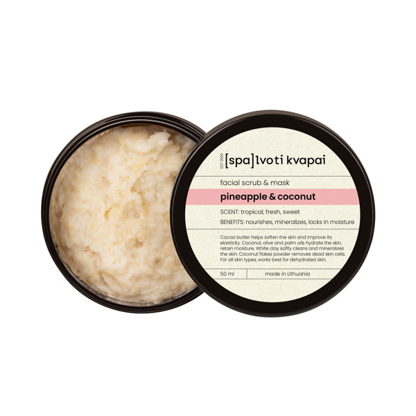Spalvoti Kvapai Veido šveitiklis-kaukė Pineapple & Coconut, 50 ml