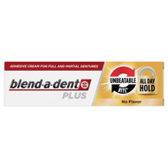 BLEND A DENT PLUS UNBEATABLE BITE NO FLAVOR, Fiksuojamasis dantų protezų kremas, 40g  paveikslėlis BLEND A DENT PLUS UNBEATABLE BITE NO FLAVOR, Fiksuojamasis dantų protezų kremas, 40g  paveikslėlis