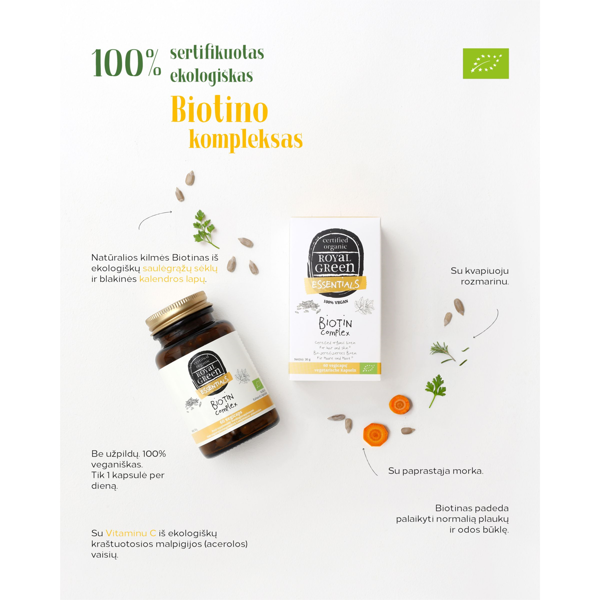 ROYAL GREEN BIO BIOTINO KOMPLEKSAS N60 vkaps.