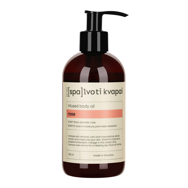 Spalvoti Kvapai kūno aliejus Rose, 250 ml