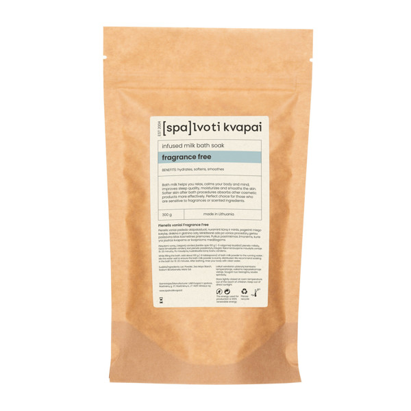 Spalvoti Kvapai Pienelis voniai Fragrance Free, 300 g