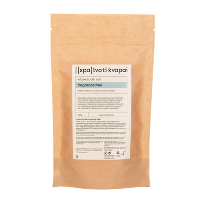 Spalvoti Kvapai Druska voniai Fragrance Free, 400 g