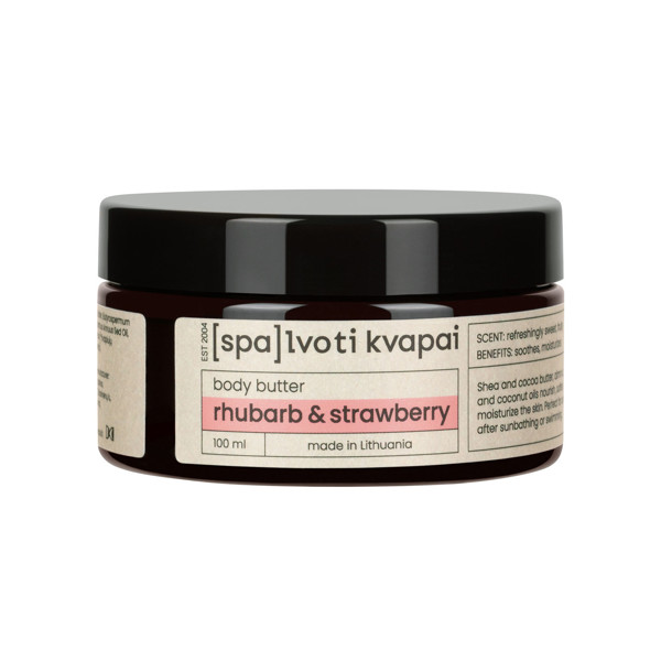 Spalvoti Kvapai Kūno sviestas Rhubarb & Strawberry, 100 ml