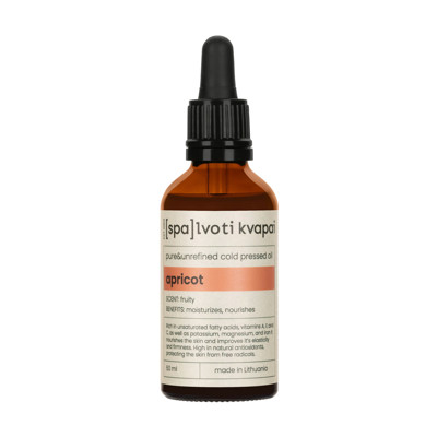 Spalvoti Kvapai Šalto spaudimo nerafinuotas grynas aliejus Apricot, 50 ml