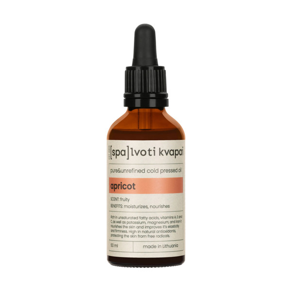 Spalvoti Kvapai Šalto spaudimo nerafinuotas grynas aliejus Apricot, 50 ml