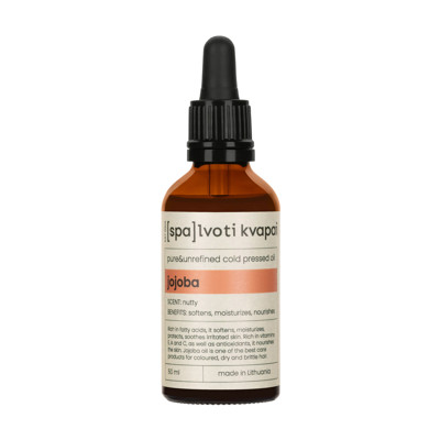 Spalvoti Kvapai Šalto spaudimo nerafinuotas grynas aliejus Jojoba, 50 ml