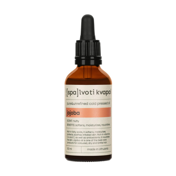 Spalvoti Kvapai Šalto spaudimo nerafinuotas grynas aliejus Jojoba, 50 ml