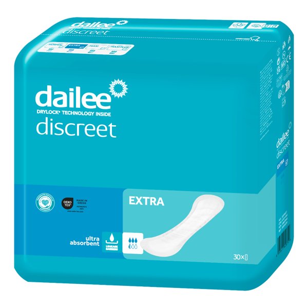 DAILEE DISCREET EXTRA, įklotai, 30 vnt. paveikslėlis