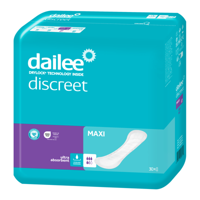 DAILEE DISCREET MAXI, įklotai, 30 vnt. paveikslėlis