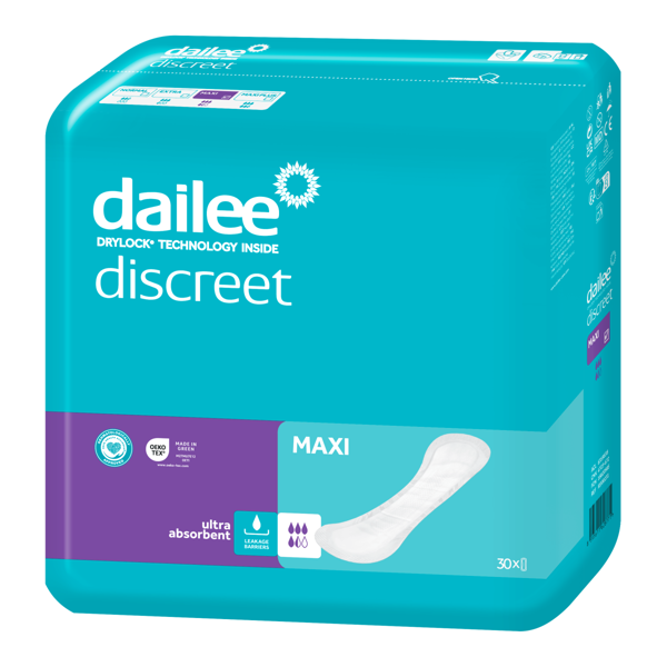 DAILEE DISCREET MAXI, įklotai, 30 vnt. paveikslėlis