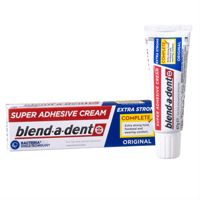 BLEND-A-DENT COMPLETE STRONG HOLD FRESH FLAVOR, Fiksuojamasis dantų protezų kremas, 47g paveikslėlis