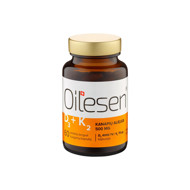 Oilesen D3+K2, su kanapių aliejumi, 60 minkštųjų kapsulių paveikslėlis Oilesen D3+K2, su kanapių aliejumi, 60 minkštųjų kapsulių paveikslėlis