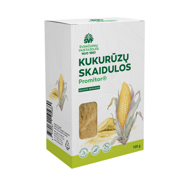 ŠVENČIONIŲ VAISTAŽOLĖS KUKURŪZŲ SKAIDULOS PROMITOR, 100g. milteliai paveikslėlis