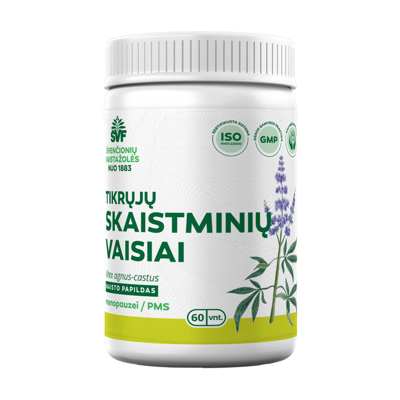 ŠVENČIONIŲ VAISTAŽOLĖS TIKRŲJŲ SKAISTMINIŲ ŽOLĖ, 60 kapsulių paveikslėlis