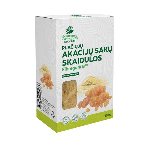 ŠVENČIONIŲ VAISTAŽOLĖS  Plačiųjų akacijų sakų skaidulos Fibregum B, 100g. milteliai paveikslėlis