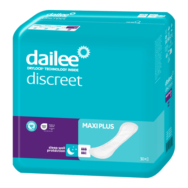 DAILEE DISCREET MAXI PLUS, įklotai, 30 vnt. paveikslėlis