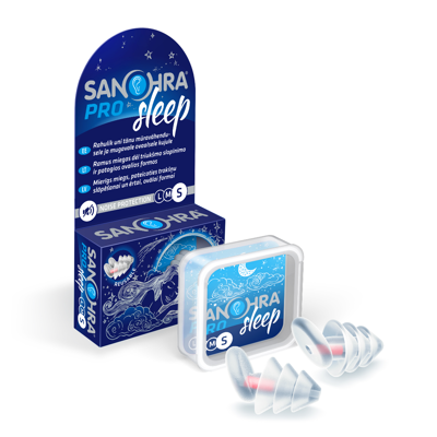SANOHRA PRO SLEEP S, ausų kištukai miegui, 2vnt. paveikslėlis
