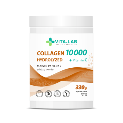 VITA-LAB Kolagenas hidrolizuotas 10000+vitaminas C, 330 g paveikslėlis