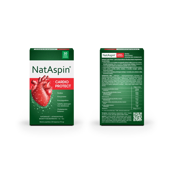 NATASPIN CARDIO PROTECT, 30 kapsulių paveikslėlis