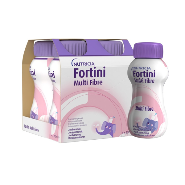 Fortini Multi Fibre braškių skonio 4x200ml (Nutricia) paveikslėlis