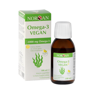 NORSAN OMEGA-3 VEGAN, 100 ml paveikslėlis