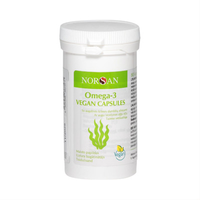 NORSAN OMEGA-3 VEGAN KAPSULĖS, 80 kapsulių paveikslėlis