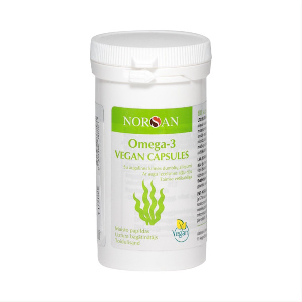 NORSAN OMEGA-3 VEGAN KAPSULĖS, 80 kapsulių paveikslėlis